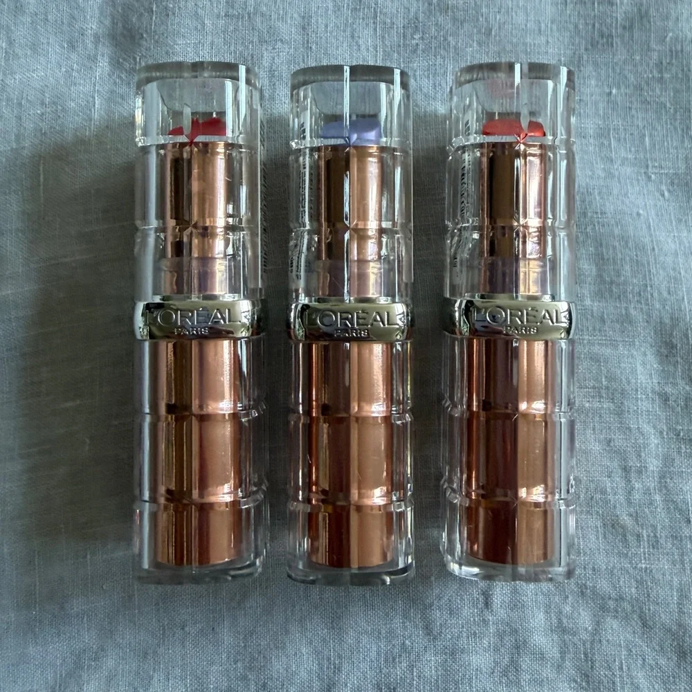 Brand New L'Oreal Colour Riche Plump & Shine Lipsticks Set of 3